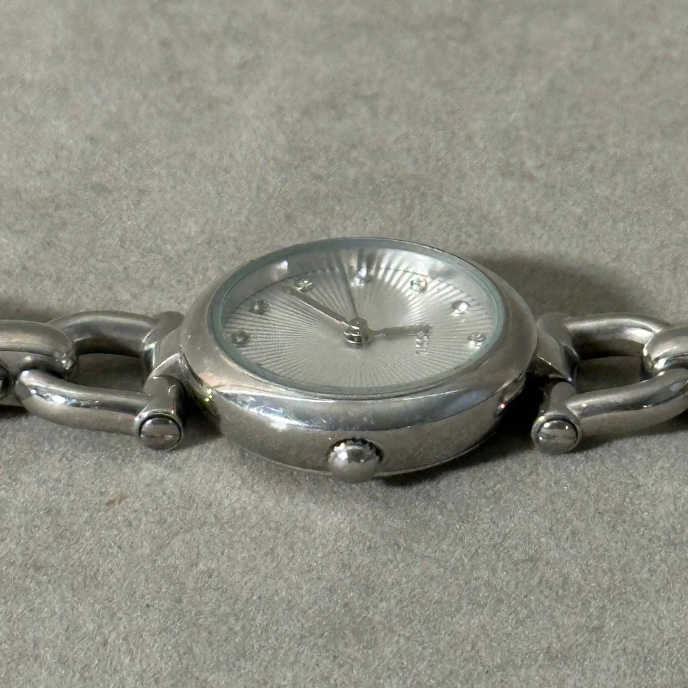 Fossil ES3348 Silver‎ Stainless Steel Horseshoe Link Bracelet Watch Crystal Dial
